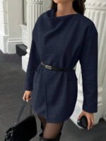 ⁦معطف صوف كلاسيكي بجيوب وياقة بسيطة⁩ - الصورة ⁦19⁩