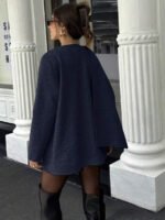 ⁦معطف صوف كلاسيكي بجيوب وياقة بسيطة⁩ - الصورة ⁦22⁩