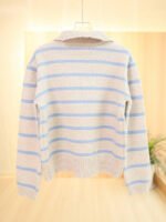 ⁦بلوزة بولو مضلعة للنساء⁩ - الصورة ⁦6⁩