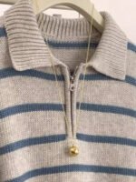 ⁦بلوزة بولو مضلعة للنساء⁩ - الصورة ⁦7⁩