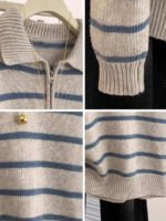 ⁦بلوزة بولو مضلعة للنساء⁩ - الصورة ⁦11⁩