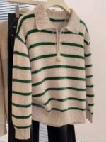 ⁦بلوزة بولو مضلعة للنساء⁩ - الصورة ⁦12⁩