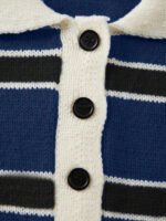 ⁦كنزة صوف بولو مخططة بتباين الألوان للنساء⁩ - الصورة ⁦26⁩