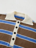 ⁦كنزة صوف بولو مخططة بتباين الألوان للنساء⁩ - الصورة ⁦34⁩