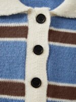 ⁦كنزة صوف بولو مخططة بتباين الألوان للنساء⁩ - الصورة ⁦45⁩