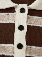 ⁦كنزة صوف بولو مخططة بتباين الألوان للنساء⁩ - الصورة ⁦54⁩