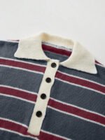 ⁦كنزة صوف بولو مخططة بتباين الألوان للنساء⁩ - الصورة ⁦62⁩