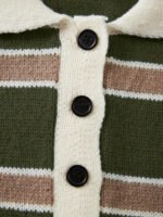 ⁦كنزة صوف بولو مخططة بتباين الألوان للنساء⁩ - الصورة ⁦72⁩