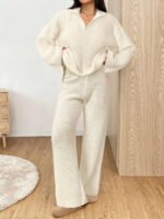 ⁦طقم صوف نسائي قطعتين – كنزة بسحاب وبنطلون كاجوال⁩ - الصورة ⁦15⁩