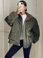 ⁦DAZY معطف نسائي مبطن بأكمام طويلة وجيوب⁩ - الصورة ⁦6⁩