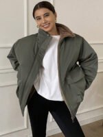 ⁦DAZY معطف نسائي مبطن بأكمام طويلة وجيوب⁩ - الصورة ⁦7⁩