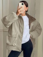 ⁦DAZY معطف نسائي مبطن بأكمام طويلة وجيوب⁩ - الصورة ⁦14⁩