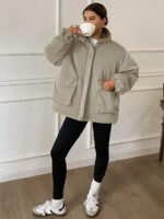 ⁦DAZY معطف نسائي مبطن بأكمام طويلة وجيوب⁩ - الصورة ⁦16⁩