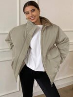 ⁦DAZY معطف نسائي مبطن بأكمام طويلة وجيوب⁩ - الصورة ⁦17⁩