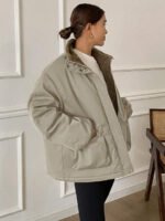 ⁦DAZY معطف نسائي مبطن بأكمام طويلة وجيوب⁩ - الصورة ⁦18⁩