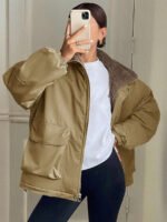 ⁦DAZY معطف نسائي مبطن بأكمام طويلة وجيوب⁩ - الصورة ⁦20⁩