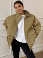 ⁦DAZY معطف نسائي مبطن بأكمام طويلة وجيوب⁩ - الصورة ⁦22⁩