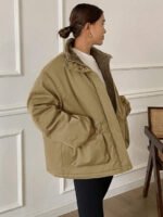 ⁦DAZY معطف نسائي مبطن بأكمام طويلة وجيوب⁩ - الصورة ⁦24⁩