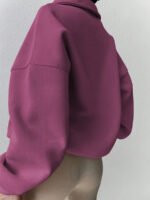 ⁦بلوزة نسائية كاجوال بسحاب نصفية – لون موحد⁩ - الصورة ⁦16⁩