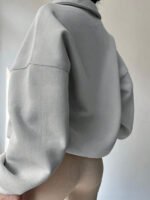 ⁦بلوزة نسائية كاجوال بسحاب نصفية – لون موحد⁩ - الصورة ⁦52⁩