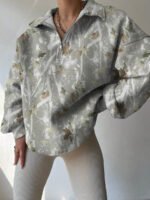 ⁦بلوزة نسائية كاجوال بسحاب نصفية – لون موحد⁩ - الصورة ⁦55⁩