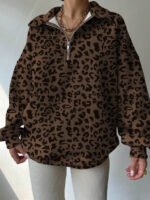 ⁦بلوزة نسائية كاجوال بسحاب نصفية – لون موحد⁩ - الصورة ⁦61⁩