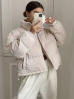 ⁦DAZY معطف نسائي من القطيفة بياقة عالية⁩ - الصورة ⁦11⁩