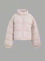 ⁦DAZY معطف نسائي من القطيفة بياقة عالية⁩ - الصورة ⁦12⁩