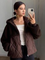 ⁦معطف صوف قصير للخريف والشتاء ستايل عصري وأنيق⁩ - الصورة ⁦6⁩