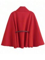 ⁦معطف أنيق بأكمام قصيرة وياقة عالية وفضفاض مع حزام⁩ - الصورة ⁦42⁩