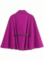 ⁦معطف أنيق بأكمام قصيرة وياقة عالية وفضفاض مع حزام⁩ - الصورة ⁦51⁩