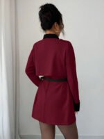 ⁦Elenzga معطف فاخر أنيق، بدون حزام⁩ - الصورة ⁦36⁩