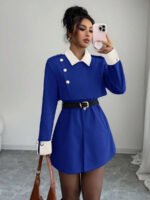 ⁦Elenzga معطف فاخر أنيق، بدون حزام⁩ - الصورة ⁦60⁩