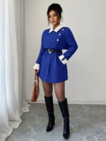 ⁦Elenzga معطف فاخر أنيق، بدون حزام⁩ - الصورة ⁦62⁩