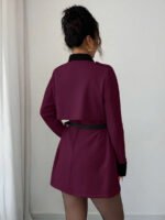 ⁦Elenzga معطف فاخر أنيق، بدون حزام⁩ - الصورة ⁦64⁩