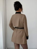 ⁦Elenzga معطف فاخر أنيق، بدون حزام⁩ - الصورة ⁦71⁩