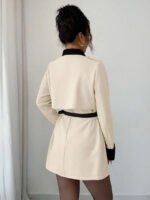 ⁦Elenzga معطف فاخر أنيق، بدون حزام⁩ - الصورة ⁦78⁩