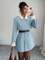 ⁦Elenzga معطف فاخر أنيق، بدون حزام⁩ - الصورة ⁦86⁩