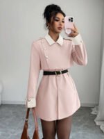 ⁦Elenzga معطف فاخر أنيق، بدون حزام⁩ - الصورة ⁦93⁩