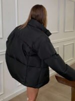 ⁦DAZY معطف شتوي نسائي مبطن بلون موحد⁩ - الصورة ⁦3⁩