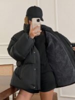 ⁦DAZY معطف شتوي نسائي مبطن بلون موحد⁩ - الصورة ⁦7⁩