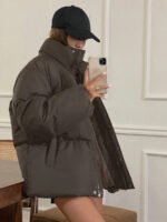 ⁦DAZY معطف شتوي نسائي مبطن بلون موحد⁩ - الصورة ⁦16⁩