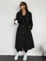 ⁦ترنش كوت نسائي للارتداء اليومي⁩ - الصورة ⁦6⁩