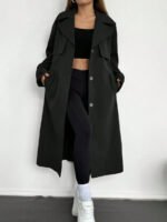 ⁦ترنش كوت نسائي للارتداء اليومي⁩ - الصورة ⁦7⁩