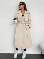 ⁦ترنش كوت نسائي للارتداء اليومي⁩ - الصورة ⁦12⁩