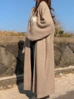 ⁦كارديجان محبوك بأكمام واسعه بتصميم كوري⁩ - الصورة ⁦6⁩