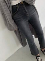 ⁦كارديجان محبوك بأكمام واسعه بتصميم كوري⁩ - الصورة ⁦12⁩