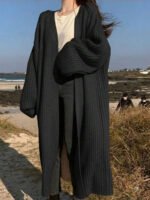 ⁦كارديجان محبوك بأكمام واسعه بتصميم كوري⁩ - الصورة ⁦15⁩