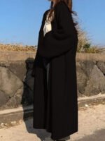 ⁦كارديجان محبوك بأكمام واسعه بتصميم كوري⁩ - الصورة ⁦17⁩