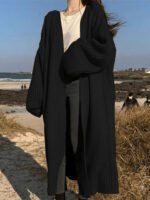 ⁦كارديجان محبوك بأكمام واسعه بتصميم كوري⁩ - الصورة ⁦19⁩